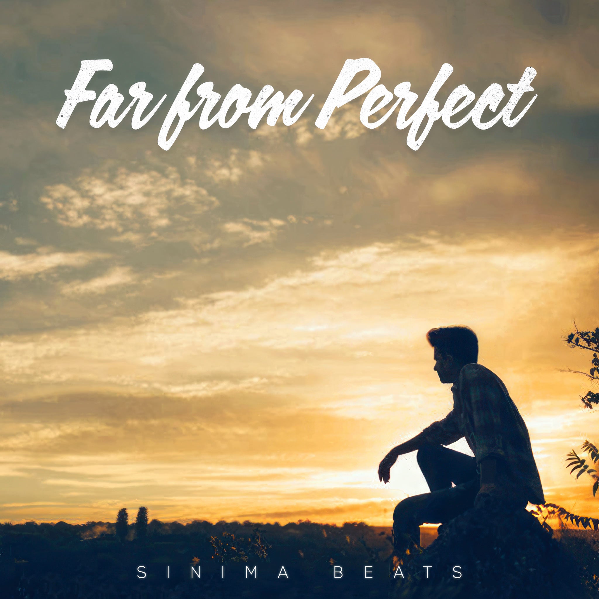 Young Man Wearing Flannel Dress Shirt Sitting and Staring Out at Sunset - Far from Perfect