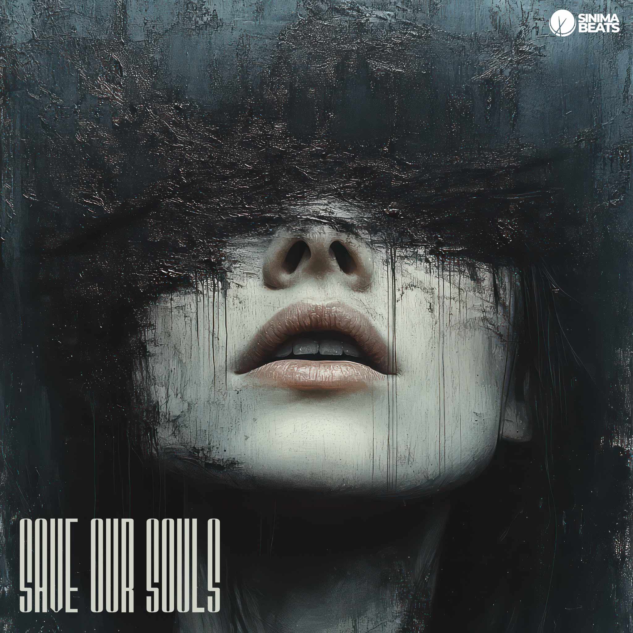 A close-up of a woman's face, partially visible, as if darkness is about to completely engulf her. The painting-style cover art design conveys a dramatic and intense atmosphere, capturing a sense of impending despair and vulnerability. - Save Our Souls