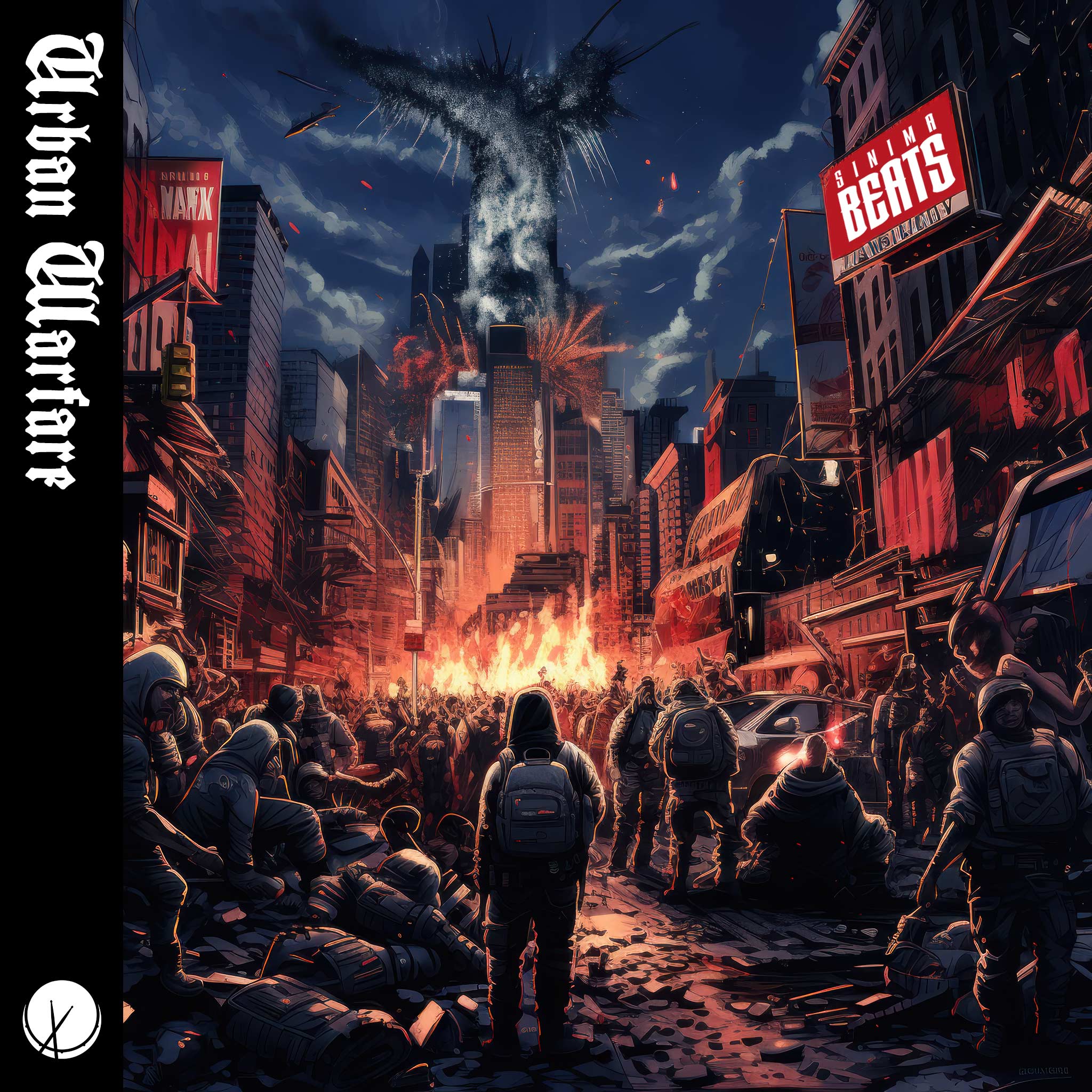 Crowd of Aggressive NYC Rappers in Urban Warfare - Boom Bap Cover Art