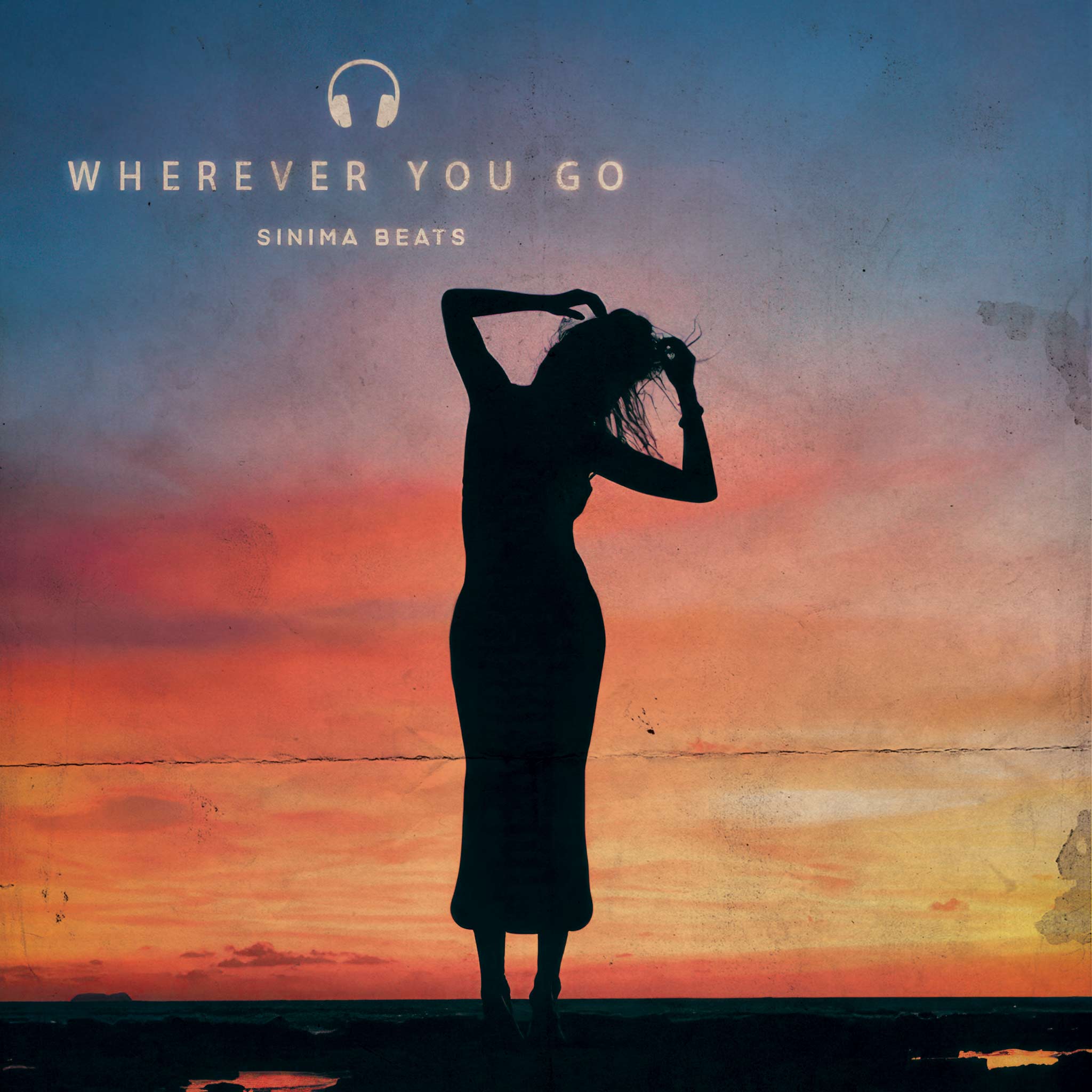 "Wherever You Go" - Woman Silhouette Standing on Beach at Twilight