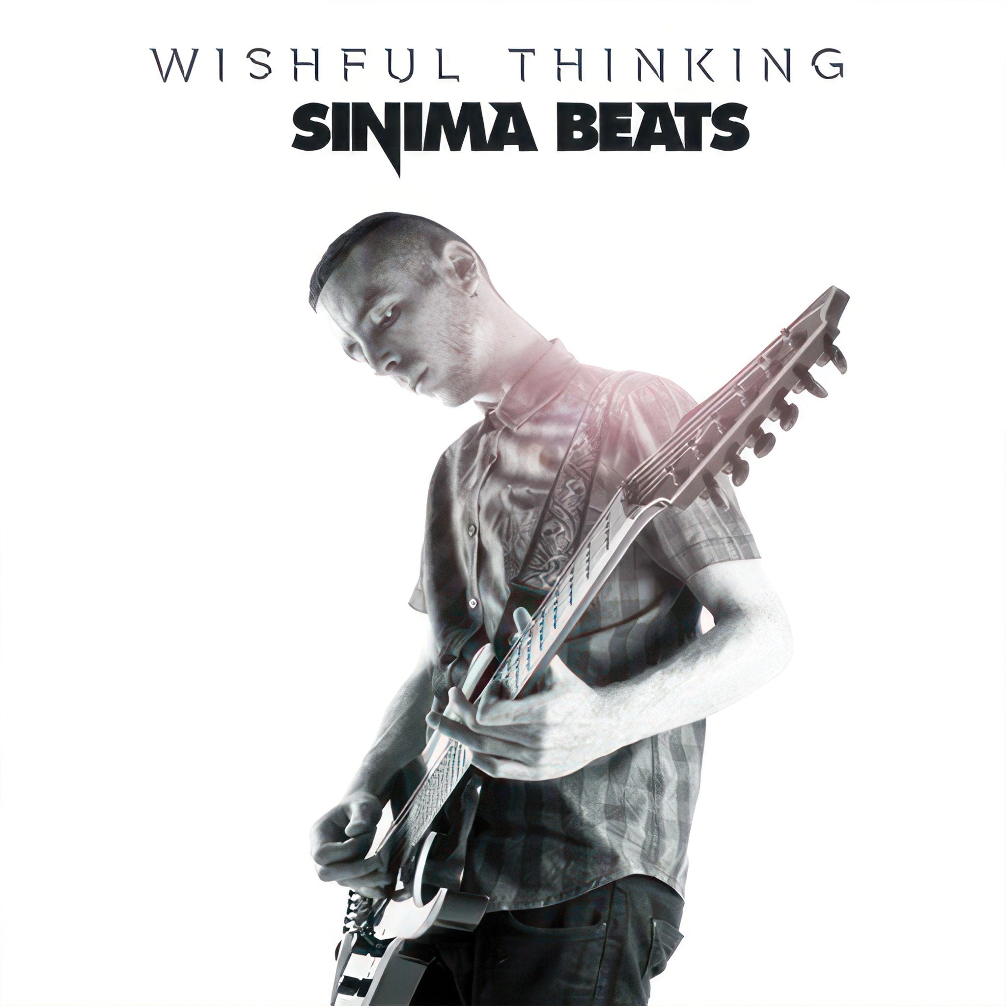 "Wishful Thinking" - Rock Guitarist Over Solid White Background